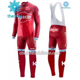 Conjunto Maillot + Culotte largo con tirantes Invierno Termico 2017 Team Katusha-Alpecin N001